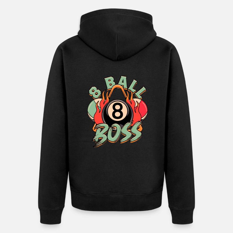 Billard à 8 boules - Veste à capuche bio Premium Unisexe - noir