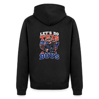 4 juillet Entraîneur de football Do This Boys - Veste à capuche bio Premium Unisexe - noir - Dos - Nico (187cm)