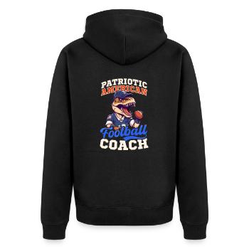 4 juillet Entraîneur de football Entraîneur patriotique - Veste à capuche bio Premium Unisexe - noir - Dos - Nico (187cm)