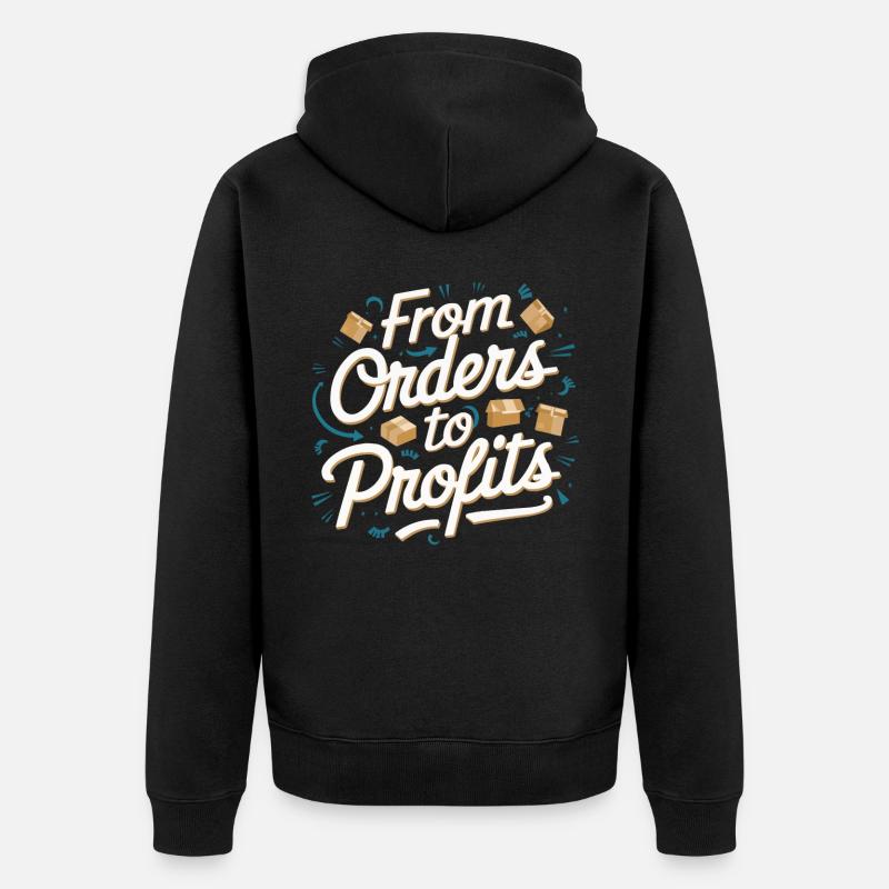 Dropshipping-Geschäft E-Commerce-Unternehmer - Unisex Premium Bio Zip Hoodie - Schwarz