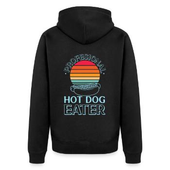 Hot Dog Adulte Rétro Professionnel - Veste à capuche bio Premium Unisexe - noir - Dos - Nico (187cm)