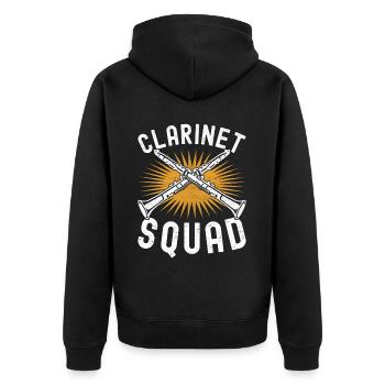 Clarinet Wind Instrument Clarinet player - Unisex Premium Organic Zip Hoodie - black - Back - Nico (187cm)