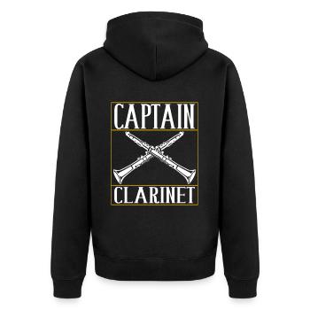 Clarinet Wind Instrument Clarinet player - Unisex Premium Organic Zip Hoodie - black - Back - Nico (187cm)