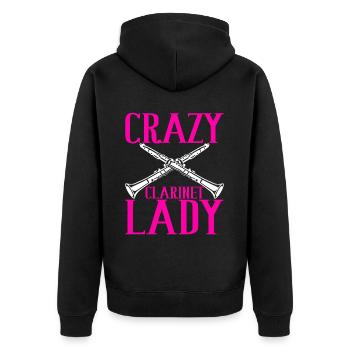 Clarinet Wind Instrument Clarinet player - Unisex Premium Organic Zip Hoodie - black - Back - Nico (187cm)