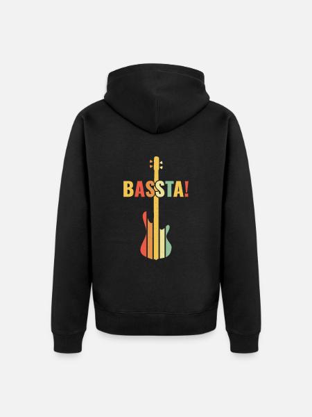 Bassta ! - Joueur de basse drôle - Veste à capuche bio Premium Unisexe - noir