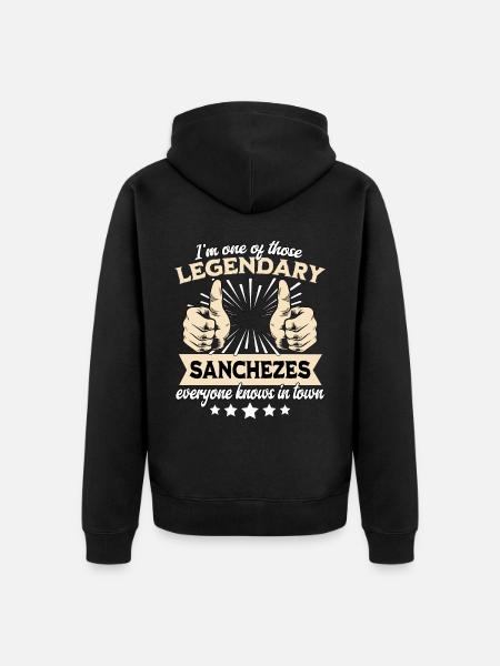 Legendäre Sanchez Legende - Unisex Premium Bio Zip Hoodie - Schwarz