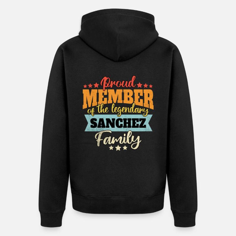 Nom Sanchez - Veste à capuche bio Premium Unisexe - noir