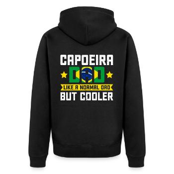 Capoeira Dad comme un papa normal mais plus cool - Veste à capuche bio Premium Unisexe - noir - Dos - Nico (187cm)