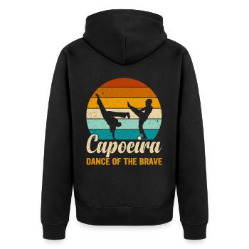 Capoeira danse des braves - Veste à capuche bio Premium Unisexe - noir - Dos - Nico (187cm)
