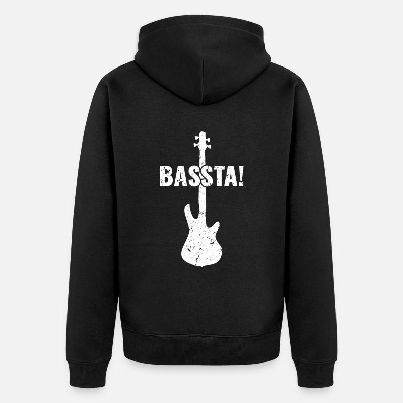 Bassta ! - Joueur de basse drôle - Veste à capuche bio Premium Unisexe - noir