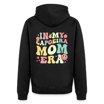 In my Capoeira Mom Era - Unisex Premium Organic Zip Hoodie - black - Back - Nico (187cm)