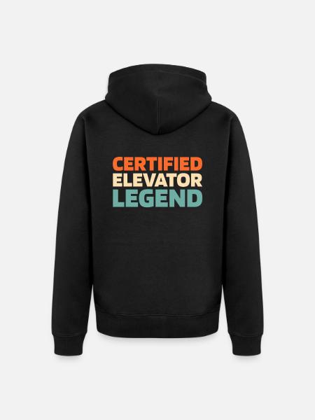 Elevator Elevator - Unisex Premium Organic Zip Hoodie - black