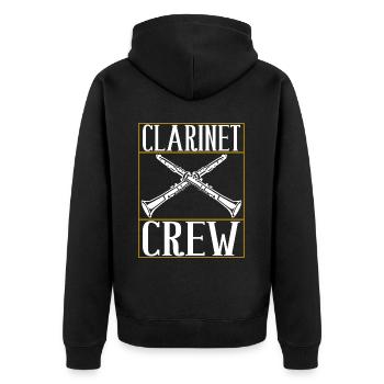 Clarinet Wind Instrument Clarinet player - Unisex Premium Organic Zip Hoodie - black - Back - Nico (187cm)