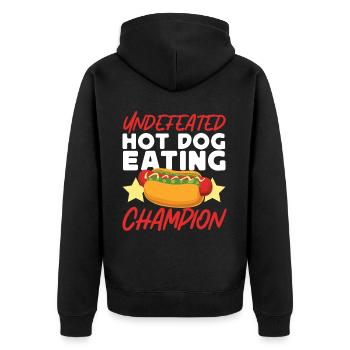 Hot Dog Adulte Hot-Dog Invaincu - Veste à capuche bio Premium Unisexe - noir - Dos - Nico (187cm)