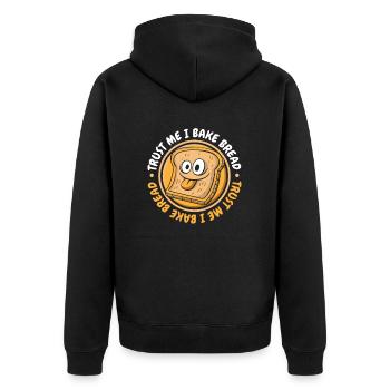 Faites-moi confiance je fais du pain machine à pain pâte à pain - Veste à capuche bio Premium Unisexe - noir - Dos - Nico (187cm)