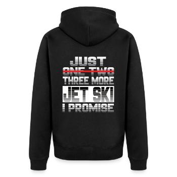 Just One More Jet ski I Promise Jet Ski Jetski - Unisex Premium Bio Zip Hoodie - Schwarz - Hinten - Nico (187cm)