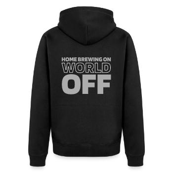 Hobby Brewer Beer Craft Beer - Unisex Premium Organic Zip Hoodie - black - Back - Nico (187cm)