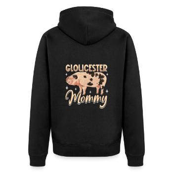 Maman cochonne Gloucestershire Old Spot - Veste à capuche bio Premium Unisexe - noir - Dos - Nico (187cm)