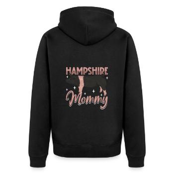 Maman cochon du Hampshire - Veste à capuche bio Premium Unisexe - noir - Dos - Nico (187cm)