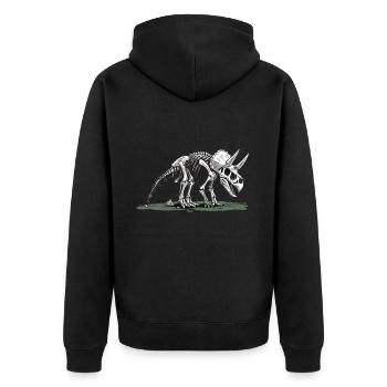 L’humour des dinosaures de la paléontologie - Veste à capuche bio Premium Unisexe - noir - Dos - Nico (187cm)