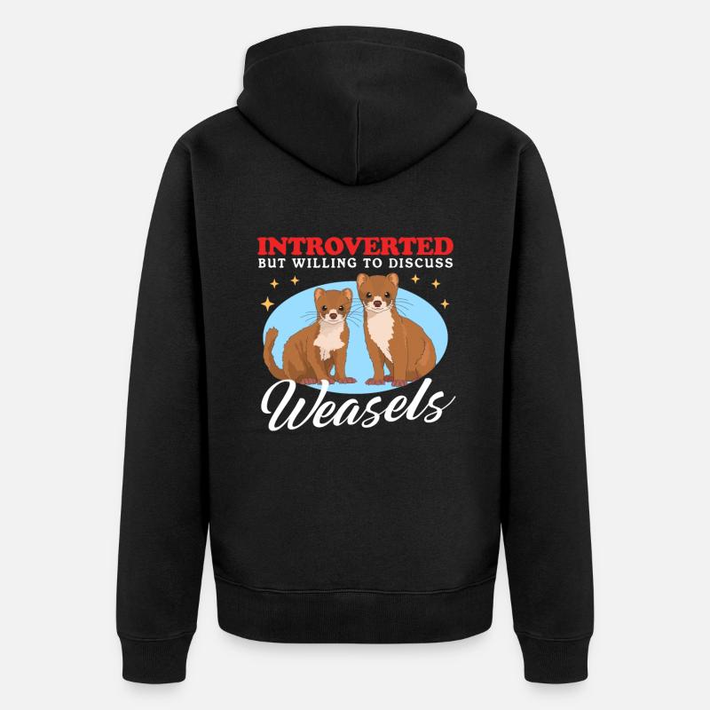 Weasel Mouse Weasel Hermännchen Gift - Unisex Premium Organic Zip Hoodie - black