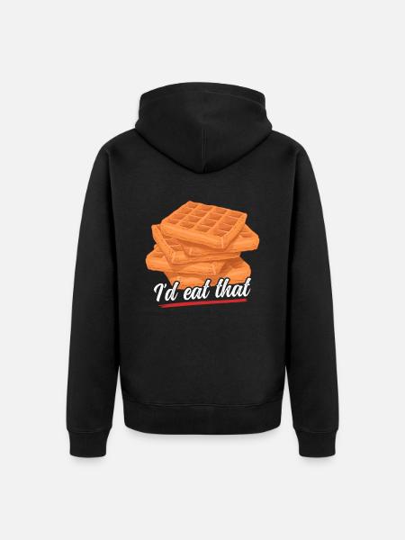 Waffles Waffle Lover Waffle Gift - Unisex Premium Organic Zip Hoodie - black