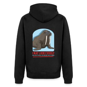 Cadeau de morse morse - Veste à capuche bio Premium Unisexe - noir - Dos - Nico (187cm)