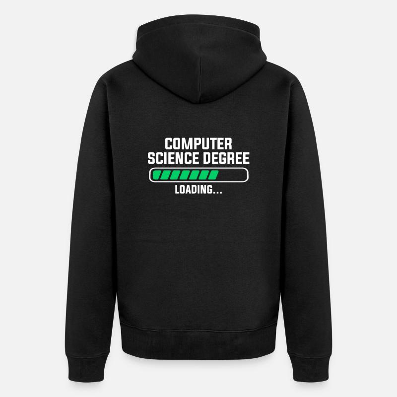 computer science degree - Unisex Premium Bio Zip Hoodie - Schwarz