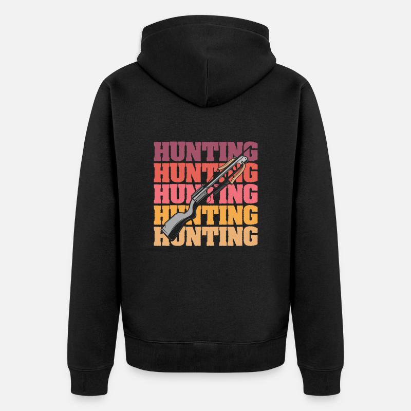 Bogenjagd Bogenjäger - Unisex Premium Bio Zip Hoodie - Schwarz