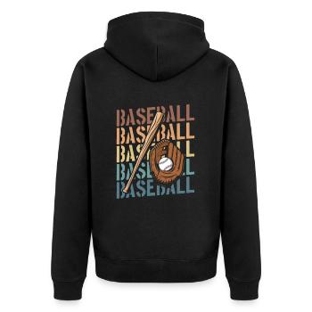Base-ball - Veste à capuche bio Premium Unisexe - noir - Dos - Nico (187cm)