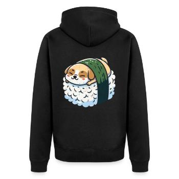 Sushi - Veste à capuche bio Premium Unisexe - noir - Dos - Nico (187cm)