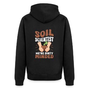 Dear Soil Science Agricultural Scientist - Unisex Premium Organic Zip Hoodie - black - Back - Nico (187cm)