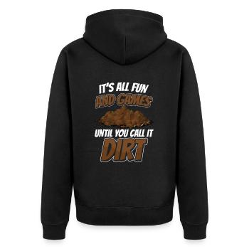Dear Soil Science Agricultural Scientist - Unisex Premium Organic Zip Hoodie - black - Back - Nico (187cm)