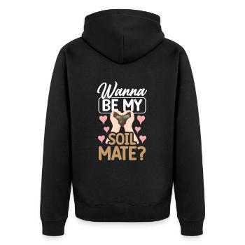 Dear Soil Science Agricultural Scientist - Unisex Premium Organic Zip Hoodie - black - Back - Nico (187cm)