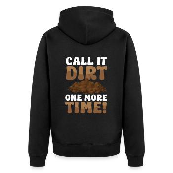 Dear Soil Science Agricultural Scientist - Unisex Premium Organic Zip Hoodie - black - Back - Nico (187cm)
