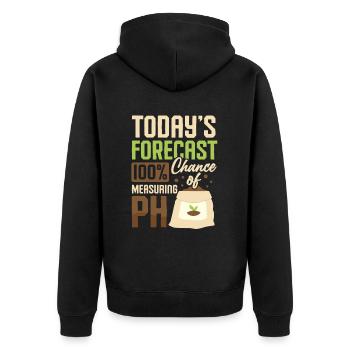 Dear Soil Science Agricultural Scientist - Unisex Premium Organic Zip Hoodie - black - Back - Nico (187cm)