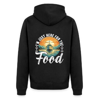 Kreuzfahrt Urlaub Kreuzfahrtschiff - Unisex Premium Bio Zip Hoodie - Schwarz - Hinten - Nico (187cm)