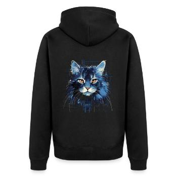 Maine Coon Cat Artistique - Veste à capuche bio Premium Unisexe - noir - Dos - Nico (187cm)