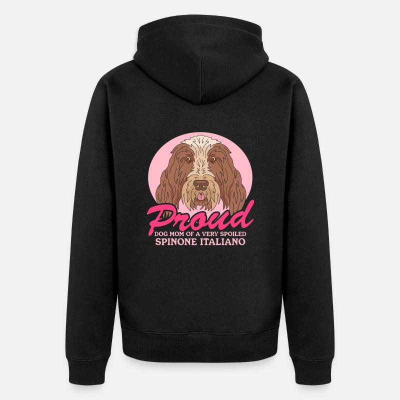 Spinone Italiano Cadeau Maman - Veste à capuche bio Premium Unisexe - noir