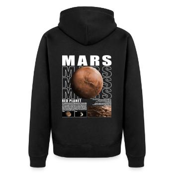 Mars Planet Space Cosmology Astronomy - Unisex Premium Organic Zip Hoodie - black - Back - Nico (187cm)