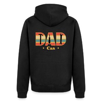 Dad DIY Handyman Workshop Craftsman - Unisex Premium Bio Zip Hoodie - Schwarz - Hinten - Nico (187cm)