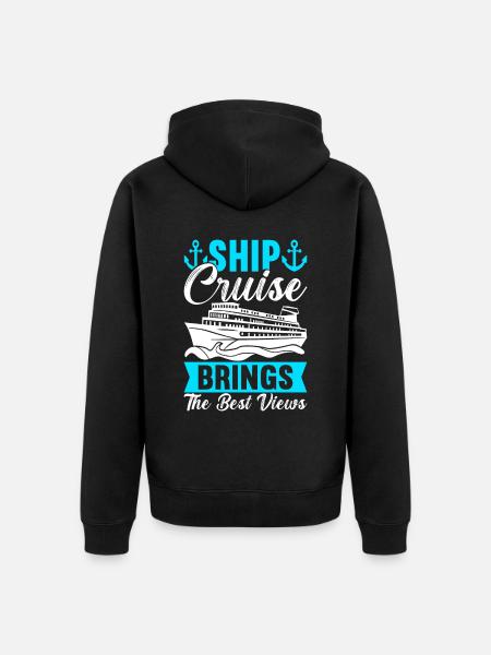 Kreuzfahrt Urlaub Kreuzfahrtschiff - Unisex Premium Bio Zip Hoodie - Schwarz