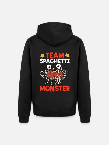 Flying Spaghetti Monster FSM - Unisex Premium Organic Zip Hoodie - black