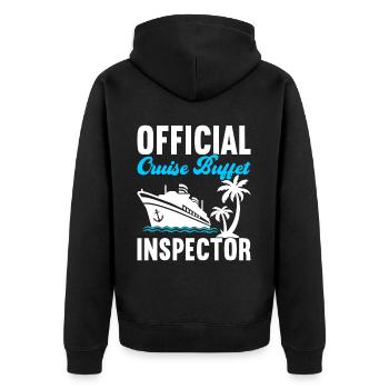 Kreuzfahrt Urlaub Kreuzfahrtschiff - Unisex Premium Bio Zip Hoodie - Schwarz - Hinten - Nico (187cm)