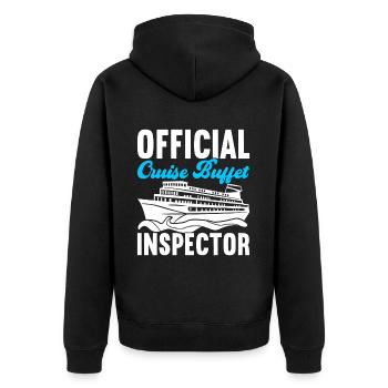 Kreuzfahrt Urlaub Kreuzfahrtschiff - Unisex Premium Bio Zip Hoodie - Schwarz - Hinten - Nico (187cm)