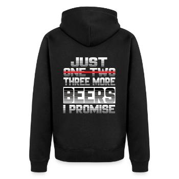 Juste une bière de plus, je promets au buveur de bière - Veste à capuche bio Premium Unisexe - noir - Dos - Nico (187cm)