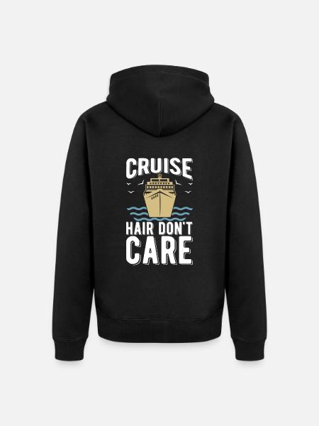 Cruise Funny - Unisex Premium Organic Zip Hoodie - black