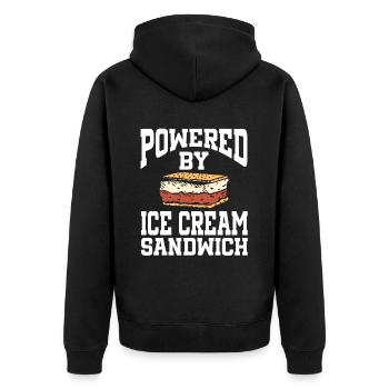 Sandwich à la crème glacée - Veste à capuche bio Premium Unisexe - noir - Dos - Nico (187cm)