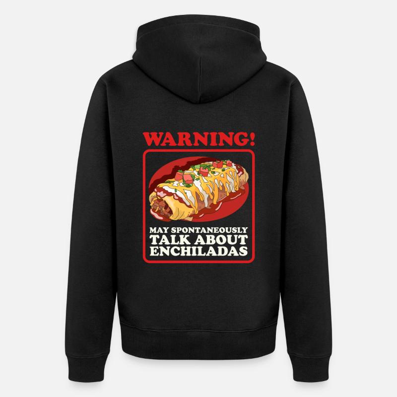Enchilada Cadeau d’enchiladas mexicaines - Veste à capuche bio Premium Unisexe - noir