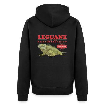 Iguana Lizard Reptile Iguanas Gift - Unisex Premium Organic Zip Hoodie - black - Back - Nico (187cm)